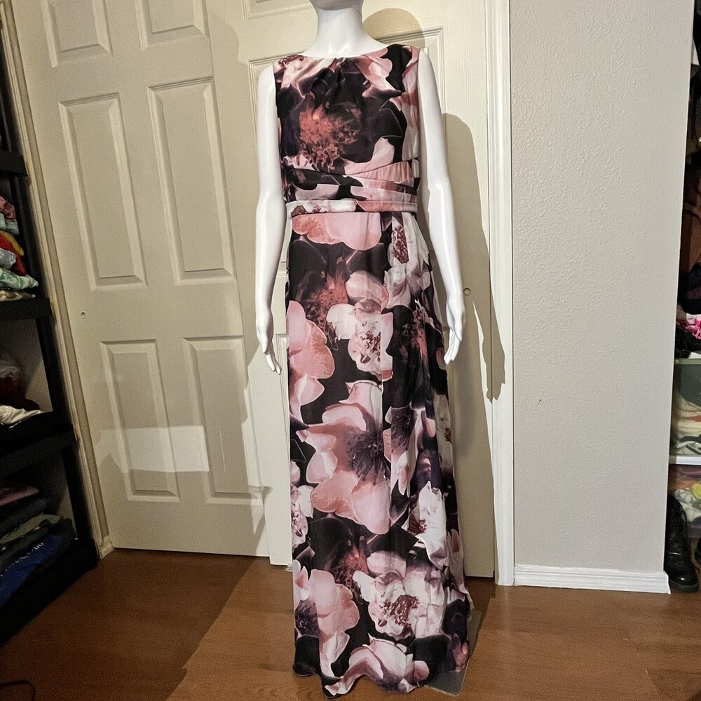 Sangria Dress Maxi Floral Boho Evening Cocktail Occasion Painterly Cyber y2k